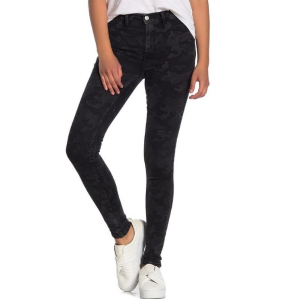 NEW Free People Camo Print High Waist Skinny Jeans
